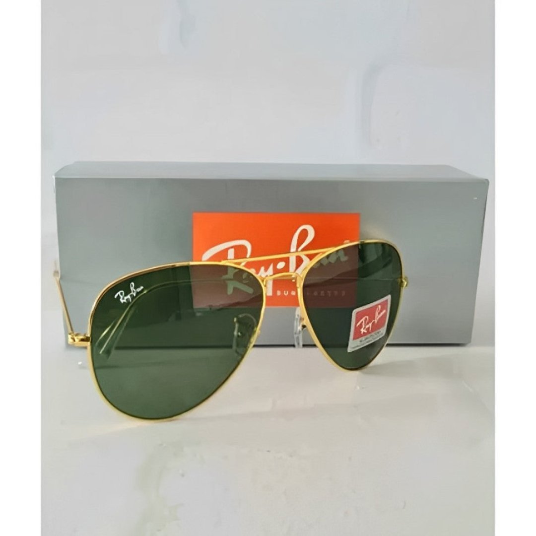 Lunettes de Soleil Aviateur RB en Verres de Cristal (Étui en Cuir Synthétique + Certificat)
