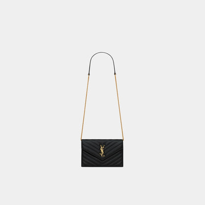 YL - Portefeuille à chaîne en cuir d'agneau